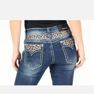 Grace in LA leopard Yoke Jeans